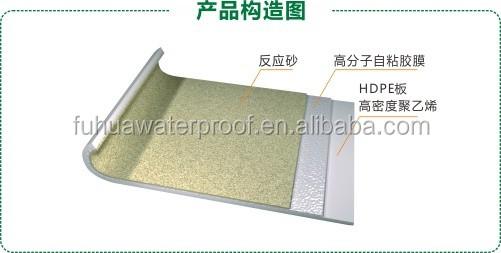 Самоклеящаяся белая водонепроницаемая мембрана из HDPE для подземных гидроизоляционных проектов 0