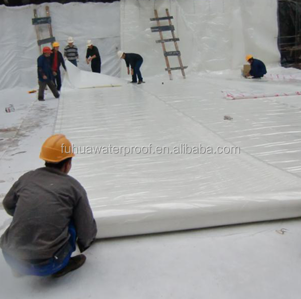 Самоклеящаяся белая водонепроницаемая мембрана из HDPE для подземных гидроизоляционных проектов 5