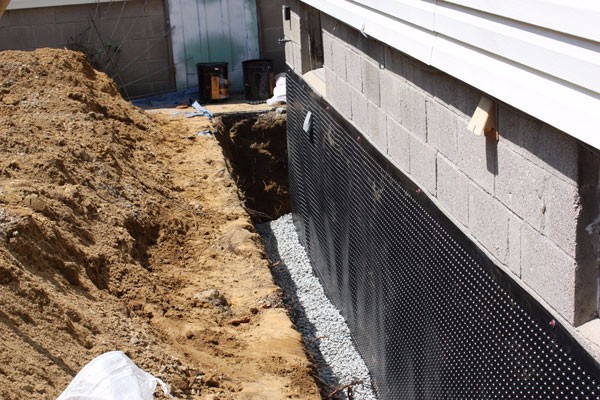 10m/20m/30m HDPE дренажная капсулированная мембрана для гидроизоляции фундаментов и гидроизоляции стен 9