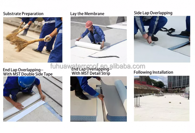 1.0m 2,0m Ширина HDPE самоклеящаяся мембрана для гидроизоляции с современным дизайном и гранулы слепой стены под землей 12