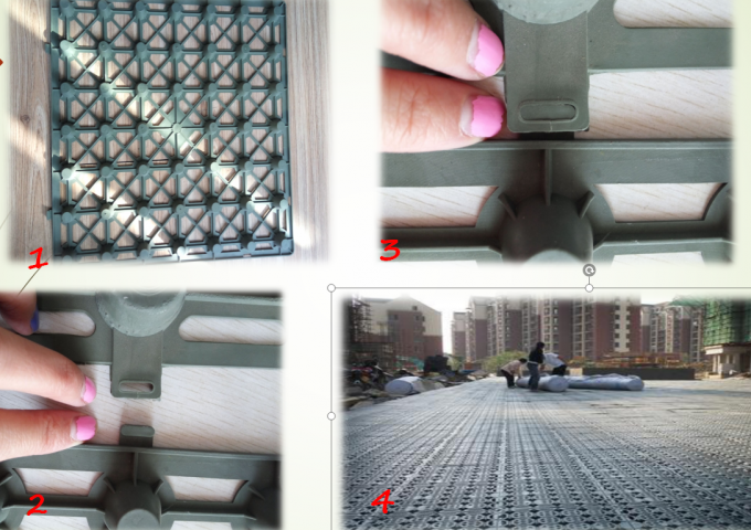 HDPE пластиковая капсульная доска для дренажной поддоны зеленые или индивидуальные строительные материалы 3