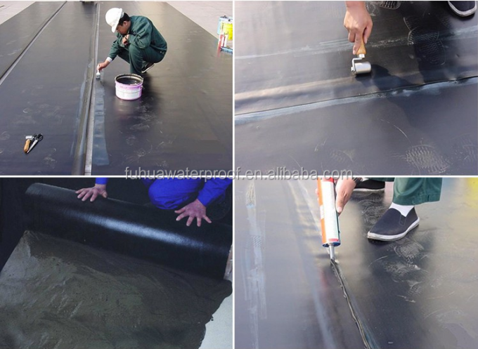 Ширина 3 м EPDM водонепроницаемая резиновая крыша роллы для водонепроницаемой крыши дома мостовой тротуар 7