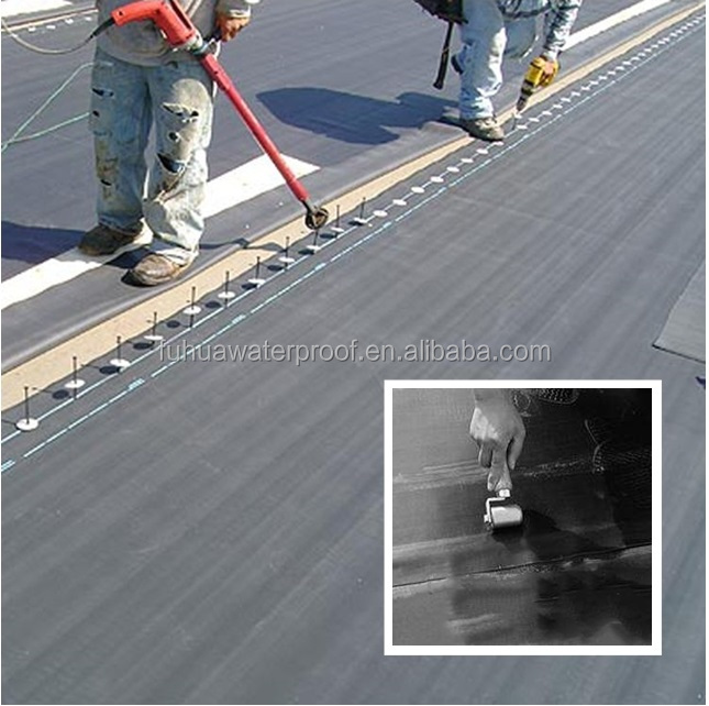 1.2MM Толщина EPDM резиновая водонепроницаемая мембрана для плоской крыши напрямую поставляется 5